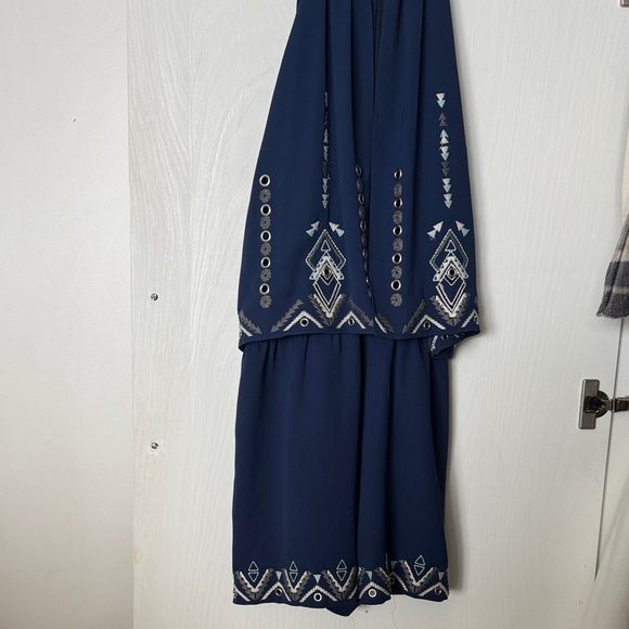 Parker Navy Blue Tribal Short Romper - Picture 5 of 5